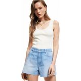 Koton x Sibil Çetinkaya Sarı Kadın V Yaka Regular Fit Atlet 5SAK30054HT - M