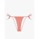 Koton X Sibil Çetinkaya - Yanları İpli Pötikareli Üçgen Bikini Altı