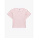Koton X Sibil Çetinkaya - Yarı Transparan Slim Fit Kısa Kollu Bisiklet Yaka Tişört