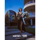 Koton X Zeynep Bastık - Askılı Kalp Yaka Uzun Elbise Derin Yırtmaç Detaylı