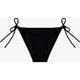 Koton Yanları Bağlamalı Ipli Dokulu Bikini Altı - 34 - Siyah
