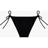 Koton Yanları Bağlamalı Ipli Dokulu Bikini Altı - 36 - Siyah