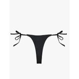 Koton Yanları Bağlamalı Parlak İpli String Mikro Bikini Altı Siyah 6sak00197mm
