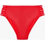 Koton Yanları Ipli Yüksek Bel Bikini Altı - 38 - Kırmızı