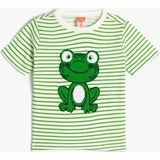 Koton Yeşil Erkek Çocuk T-Shirt Rahat Tasarım 18 - 24 Ay Canlı Renkli