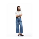 Koton Yüksek Bel Pamuklu Kemerli Cepli Kısa Geniş Paça Jean Pantolon - Wide Leg Jeans