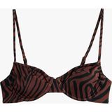 Koton Zebra Desenli Balenli Bikini Üstü - 42 - Kahve