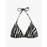Koton Zebra Desenli Üçgen İpli Bikini Üstü