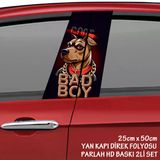 Kötü Köpek Oto Sticker - Yeni Nesil Hd Baskı Kalitesi Araba Kapı Direkleri Kaplama Folyosu - Tuning Modifiye Aksesuar
