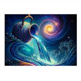 Kova Burcu İllüstrasyonu Model Mdf tablo 50cmX 70cm