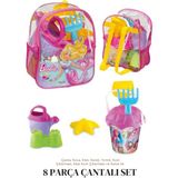 Kova Set Sırt Çantalı 8 Parça Pj Masks Plaj Deniz Kum Kovası Seti Pijamaskeliler Lisanslı Oyuncak - Barbie