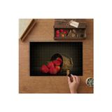 Kovadan Dökülen Çilekler Tasarımı 240 Parça Ahşap Puzzle Ahşap Kutuda MP03977