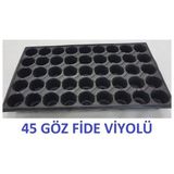 Köy Tohumları 10 Adet Plastik 45 Lik Viyol Fide Tohum Viyol Çimlendirme Viyolü Viyol Sebze Tohumu - Beyaz - Siyah