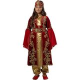 Köylü Kostüm Hürrem Sultan Kostümü Bindallı Kız Çocuk Kıyafeti Kırmızı - 240-Kırmızı - 10 - 11 Yaş