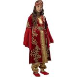 Köylü Kostüm Mihrimah Sultan Kıyafeti Kız Çocuk Lüks Kadife Bindallı Elbisesi Kırmızı - 4BY-Kırmızı - 8 - 10 Yaş