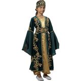 Köylü Kostüm Mihrimah Sultan Kostümü Bindallı Kız Çocuk Kıyafeti Yakut Yeşili - Zümrüt Yeşil - 10 - 11 Yaş