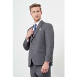 Koyu Antrasit Düz Flannel Mono Yaka Tam Astar Tek Yırtmaç 2 Düğme 4 Drop Comfort Fit Classic Takım Elbise 1001245164