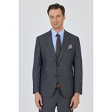 Koyu Antrasit Mono Yaka Esnek 6 Drop Comfort Fit Classic Takım Elbise 1001250152 - 58