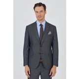 Koyu Antrasit Mono Yaka Esnek 6 Drop Comfort Fit Classic Takım Elbise 1001250152