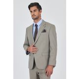 Koyu Bej Mono Yaka Astarlı Çift Yırtmaç Esnek 4 Drop Comfort Fit Classic Takım Elbise 1001250160