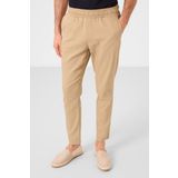 Koyu Bej Standart Fit Dokuma Hafif Esnek Chino Erkek Pantolon - 82177