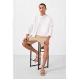 Koyu Bej Standart Fit Dokuma Hafif Esnek Chino Erkek Şort - 81289
