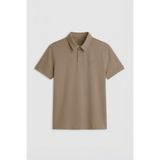 Koyu Bej Standart Kalıp Basic Polo Yaka Erkek T-Shirt - 87748
