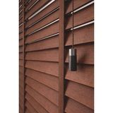 Koyu Ceviz 50MM %100 Gerçek Ahşap Jaluzi Perde Redüktörlü Zincir Mekanizmalı Ofis/ev Tüm Mekanlar - Kırmızı - 50 x 160