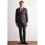 Koyu Füme Kırlangıç Yaka Çizgili 6 Drop Slim Fit Tam Astar Esnek Takım Elbise 1001255165