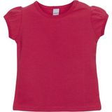Koyu Fuşya Basic Kız Bebek Çıtçıtlı Sıfır Yaka Karpuz Kol Tişört - 18 - 24 Ay