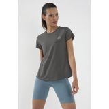 Koyu Gri Basic Kısa Kol Standart Kalıp O Yaka Kadın T-Shirt - 97144