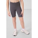 Koyu Gri Pamuklu Kısa Paça Standart Fit Basic Kız Çocuk Tayt - 75188 - 7 - 8 Yaş