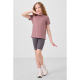 Koyu Gri Pamuklu Kısa Paça Standart Fit Basic Kız Çocuk Tayt - 75188 - 8 - 9 Yaş