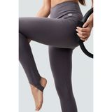 Koyu Gri Standart Fit Esnek Spor Performans Kadın Topuklu Tayt - 94685