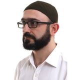 Koyu Haki Kışlık Çapraz Desenli Dokuma Takke