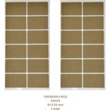 Koyu Kahve 35X55 mm 2 Paket Yapışkanlı Sandalye Koltuk Mobilya Ayak Keçesi Zemin Koruyucu Keçe - 35 x 55 mm