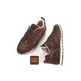 Koyu Kahve Rengi Hakiki Süet Deri Sneaker Casual Kadın Spor Ayakkabı Tukatela