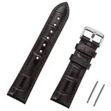 Koyu Kahverengi Kroko Hakiki Deri Saat Kordonu Kayış 18-20-22-24mm (22mm)