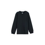 Koyu Lacivert Basic Kız Bebek Çıtçıtlı Yaka Kışlık Uzun Kollu Tişört