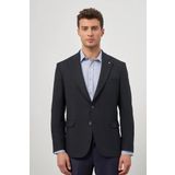 Koyu Lacivert Baskılı Gabardin Mono Yaka Tam Astar Çift Yırtmaç 2 Düğme 4 Drop Comfort Fit Classic Ceket 1002245157
