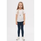 Koyu Lacivert Little Stars Kız Çocuk Yazlık Desenli Tayt - 4 Yaş