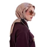 Koyu Lacivert Zambak Çiçek Desen Twill İpek Eşarp