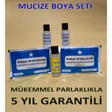 Koyu Mavi 5li Kumaş Boya Seti+Sabitleme+Kalıcı Için Sirke+Parlaklık Için Iyotsuz Tuz+2 Adet Boya