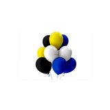 Koyu Mavi-Beyaz-Sarı-Siyah Pastel Soft Balon 50 Adet + 5 Metre Balon Zinciri