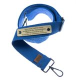 Koyu Mavi Renk, Çapraz Çanta İçin Ayarlanabilir Uzunluk İsminize Özel Omuz Askısı, 120 Cm, Yüksek Kalite Aksesuar, Günlük Kullanıma Uygun, Ultra Kalite 4 cm Genişliğinde Pamuk Kolon