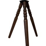 Koyu Meşe 44 cm Torna Ahşap Sehpa / Mobilya Ayağı – 3 Adet Ayak (Bağlantı Aparatları ve Vidalar Dahil – Tv Ünitesi, Konsol, Dresuar Için)