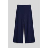 Koyu Mor Comfort Fit Geniş Paça Korsajlı Palazzo Kadın Pantolon - 94681