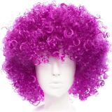 Koyu Mor Renk Violet Afro Bonus Saç Peruk - Lisinya - 001-Renkli