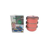 KOYU PEMBE 3LÜ SEFER TASI SAKLAMA KABI 1.8LT (5440)