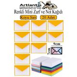 Koyu Sarı Mini Zarf 7X9 Cm Not Kağıtlı 20 Adet Küçük Koyu Sarı Zarf Mektup Oyun Zarfı Doğum Günü Dilekleri Zarfı Canlı